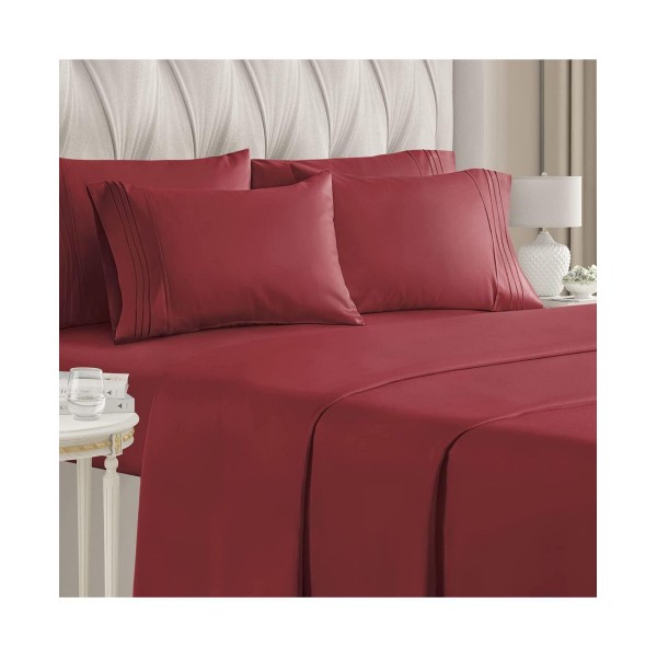 6 Piece Microfiber Solid Sheet Set