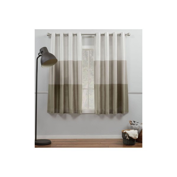 Curtains Striped Grommet Top Curtain Panel Pair, 54