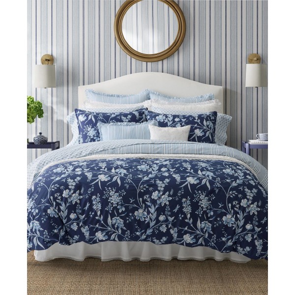 Toile Cotton Reversible 5 Piece Duvet Cover Set, Twin