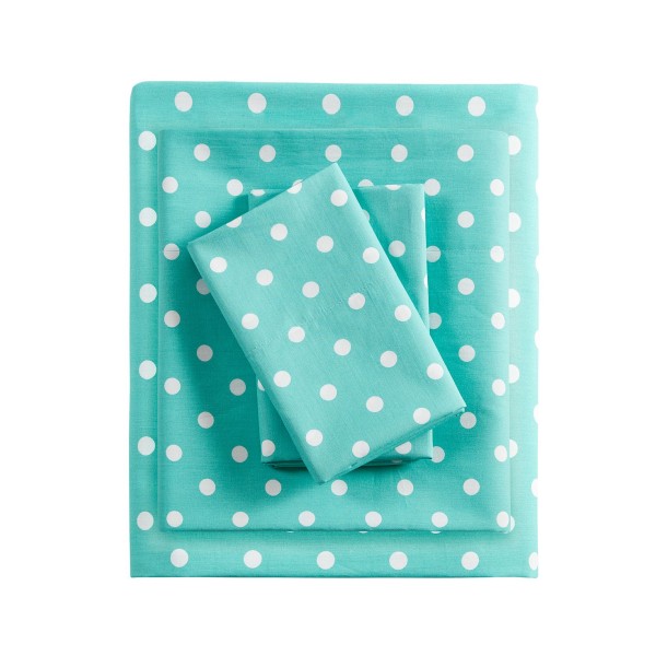 Polka Dot Cotton 3-Pc. Sheet Set, Twin