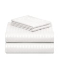 4 PC Striped Rayon From Bamboo Solid Performance Sheet Set