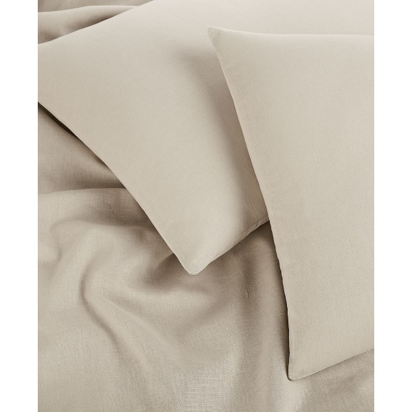 Solid Cotton Hemp 3-Pc. Duvet Cover Set, Full/Queen