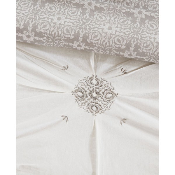 Embroidered Cotton 4-Pc. Duvet Cover Set, Full/Queen