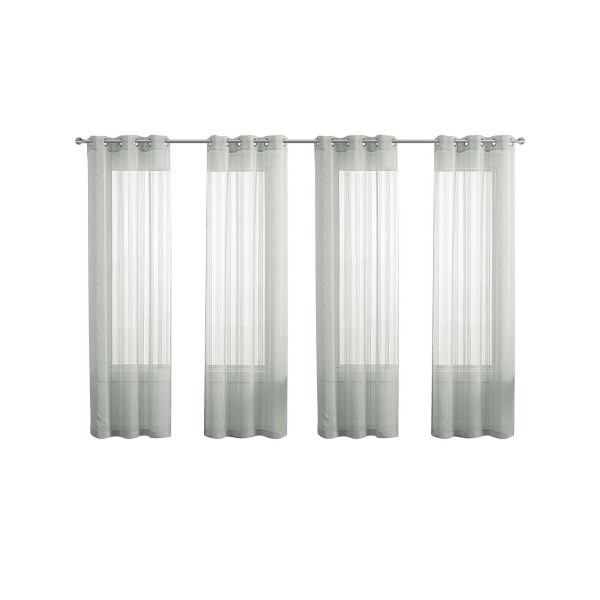 Stripe Sheer Grommet 4-Piece Curtain Panel Set, 152