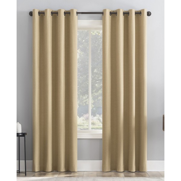 Grid Texture Blackout Grommet Curtain Panel, 84