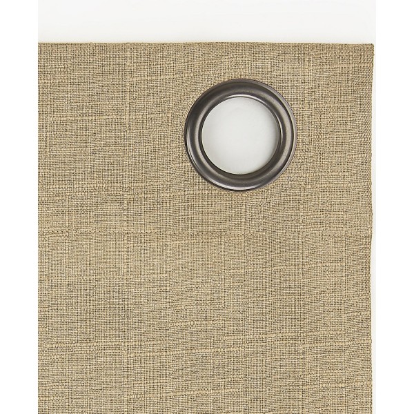 Grid Texture Blackout Grommet Curtain Panel, 84