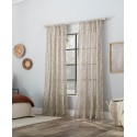 Watercolor Print Sheer Rod Pocket Curtain Panel, 50