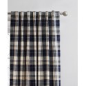 Outdoor Lake view Plaid Back tab Set, 2 Panels Collection