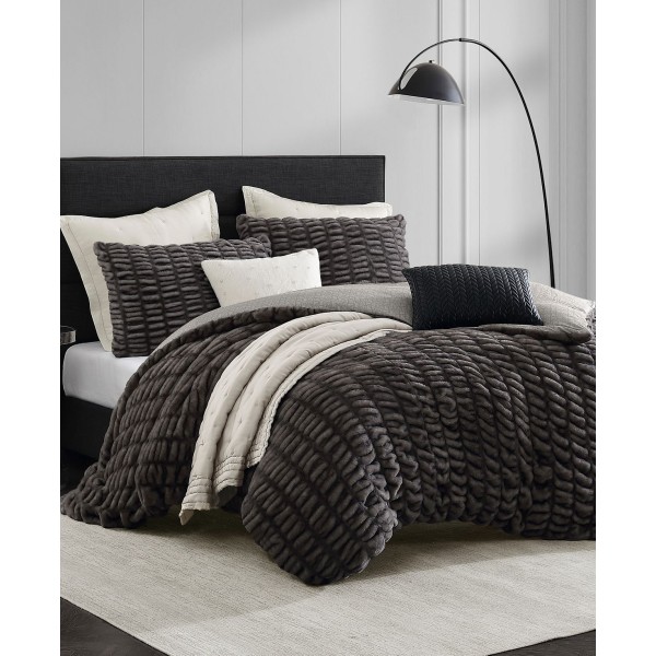 Ruched 3 Piece Duvet Cover Set, Full/Queen