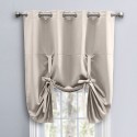 Ultimate Blackout Grommet Tie Up Curtain Panel 55