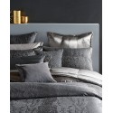 Home Reversible Textured Jacquard Charcoal Full/Queen Duvet Cover